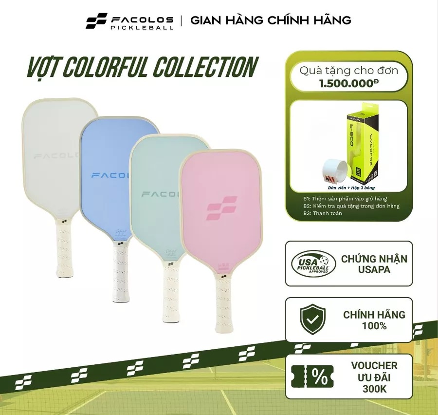 Với hệ thống nhà máy hiện đại và công nghệ mới nhất, Facolos Pickleball tự tin khẳng định sản phẩm và chúng tôi làm ra luôn đạt chuẩn quốc tế và những sản phẩm đầu tiên tại thị trường Việt Nam đạt chuẩn USAPA