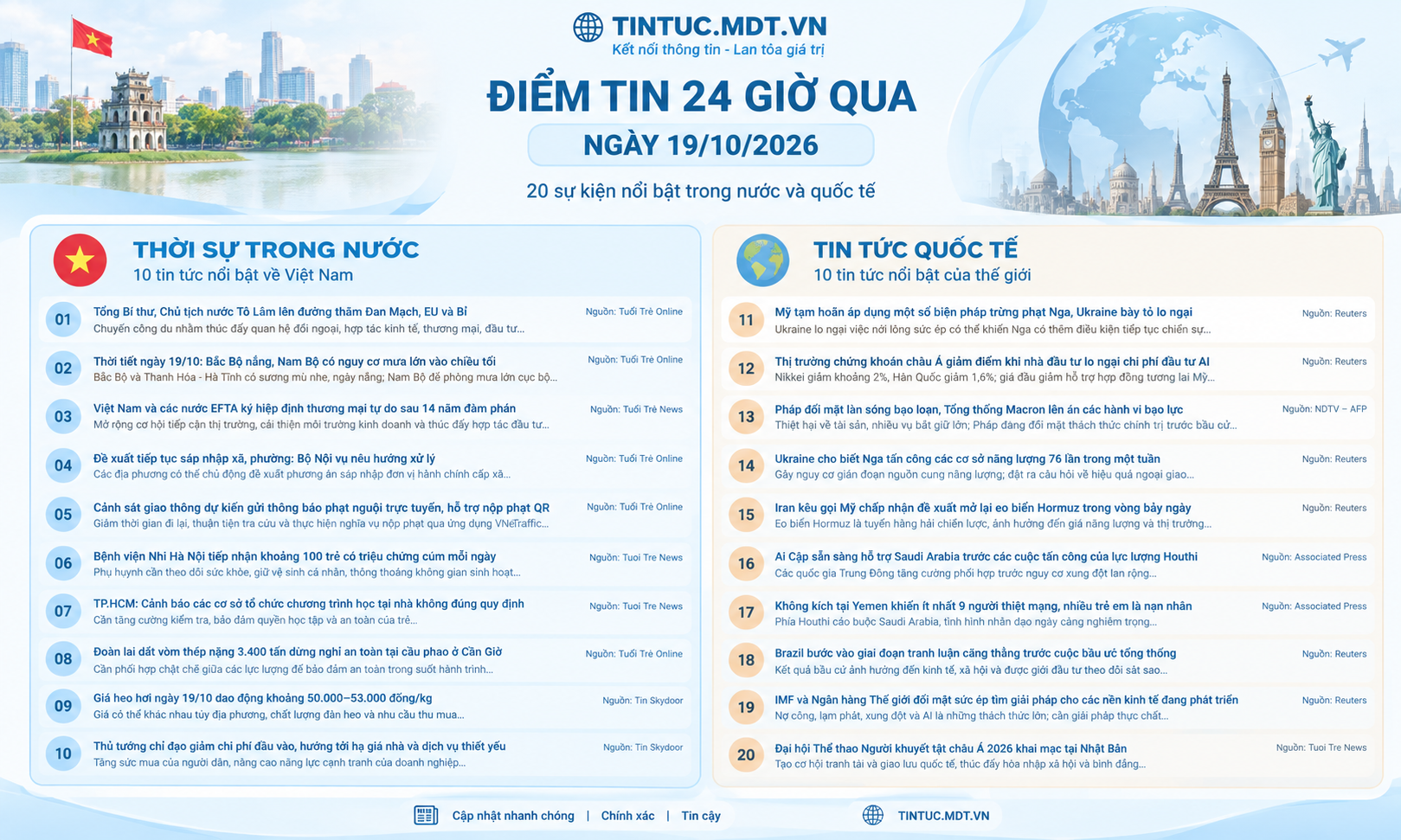 Nguồn tham khảo: Tuổi Trẻ Online, Tuoi Tre News, Tin Skydoor, Reuters, Associated Press và NDTV/AFP.